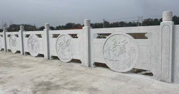 牡丹江芝麻白河道栏杆 石材栏杆