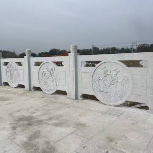 牡丹江芝麻白河道栏杆 石材栏杆