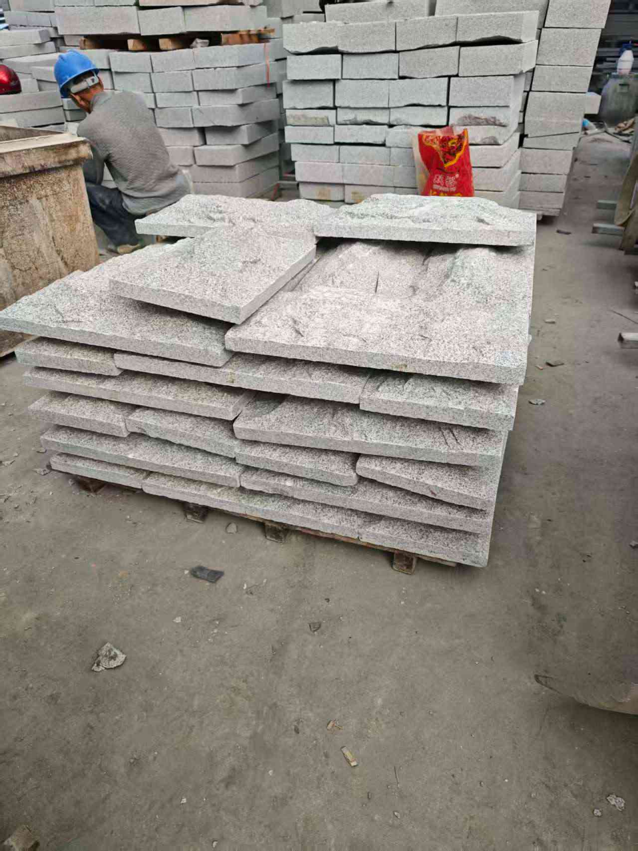 牡丹江芝麻白蘑菇石，自然面